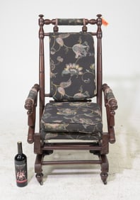 American Victorian Style Glider Arm Chair