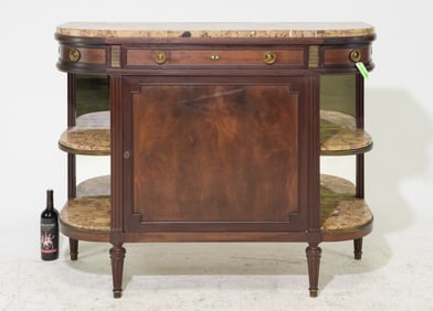 Louis XVI Style Curved Marble Top Server #2