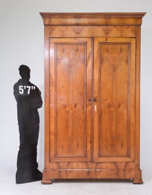 Louis Philippe Style Double Door Cherry Armoire
