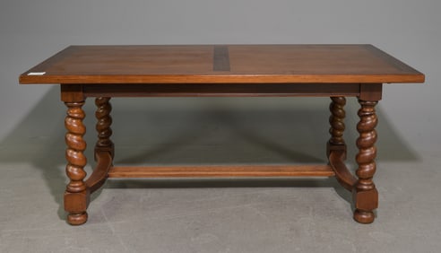 Louis XIII Style Walnut Farmhouse Table