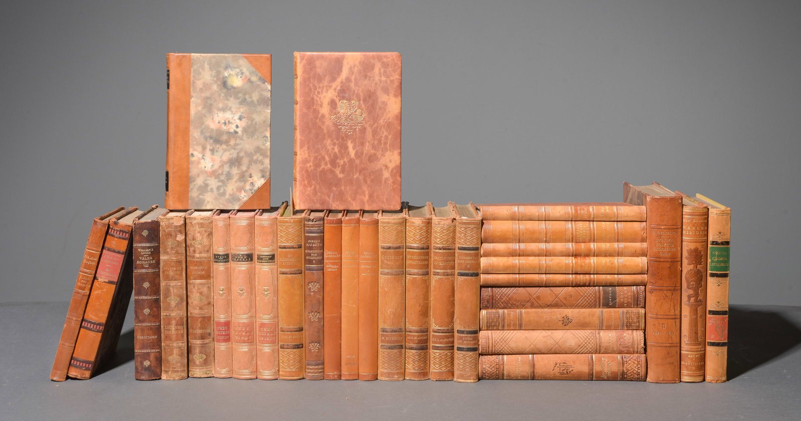 31 European Assorted Leather Bound Novels / Books (1 of 5)