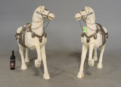 Chinese Tang Dynasty Style Horses Statues