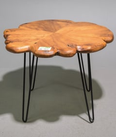 Live Edge Occasional Table On Hair Pin Legs