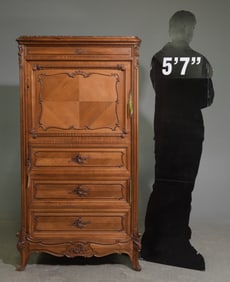 Louis XV Style Faux Secretary Abattant Cabinet