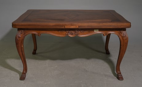 Louis XV Style Oak Draw Leaf Table