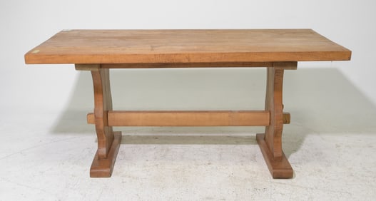 French Rustic Trestle Base Monastery / Farmhouse Table