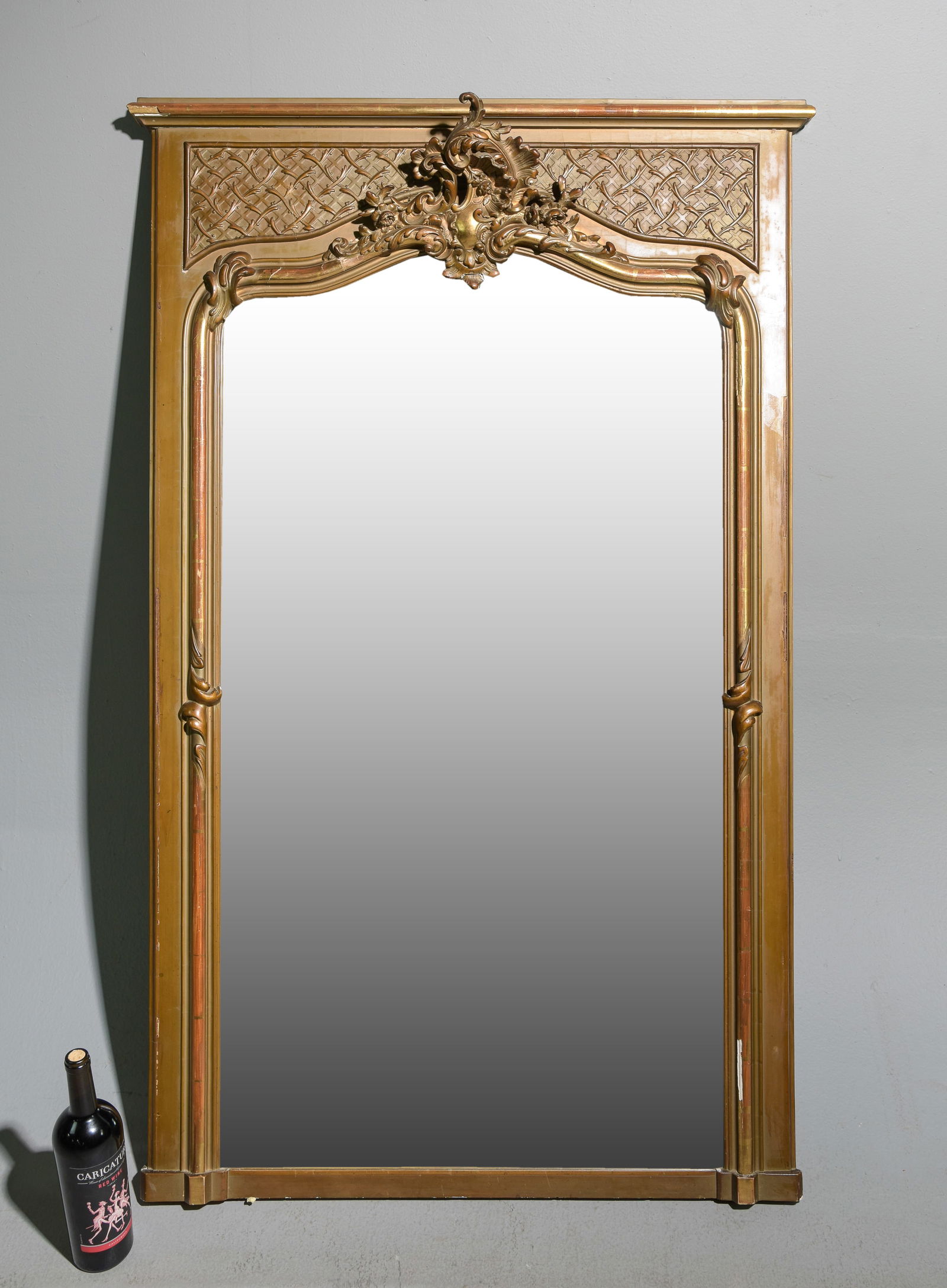 Louis XV Style Gold Framed Beveled Mirror (1 of 5)