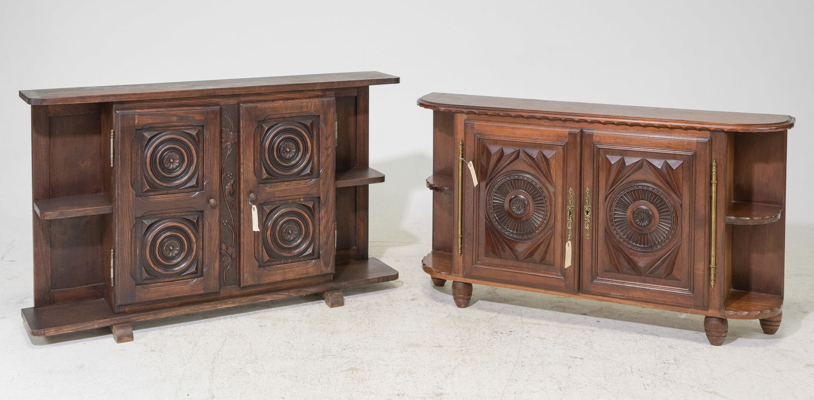 Two French Basque Style Oak Hall Cabinets (1 of 5)
