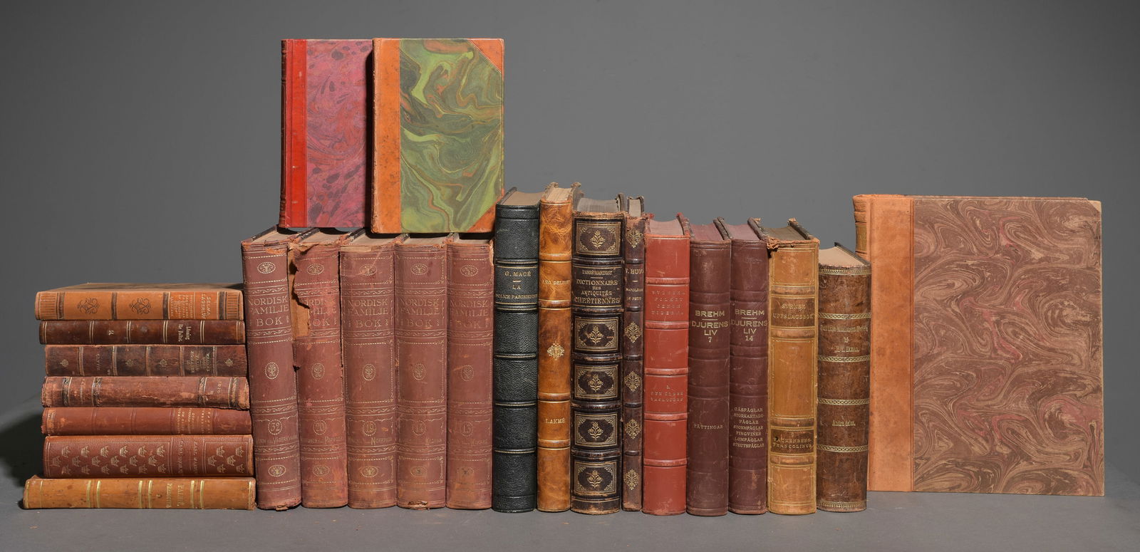 24 Assorted Leather Bound European Novels / Books (1 of 5)