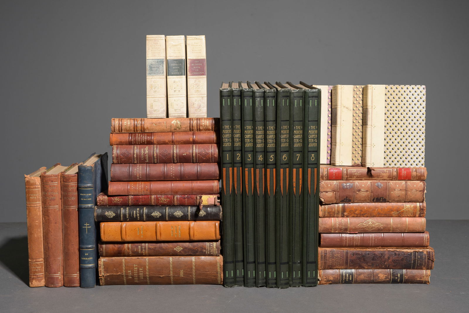 35 Assorted Leather Bound English & European Books (1 of 9)