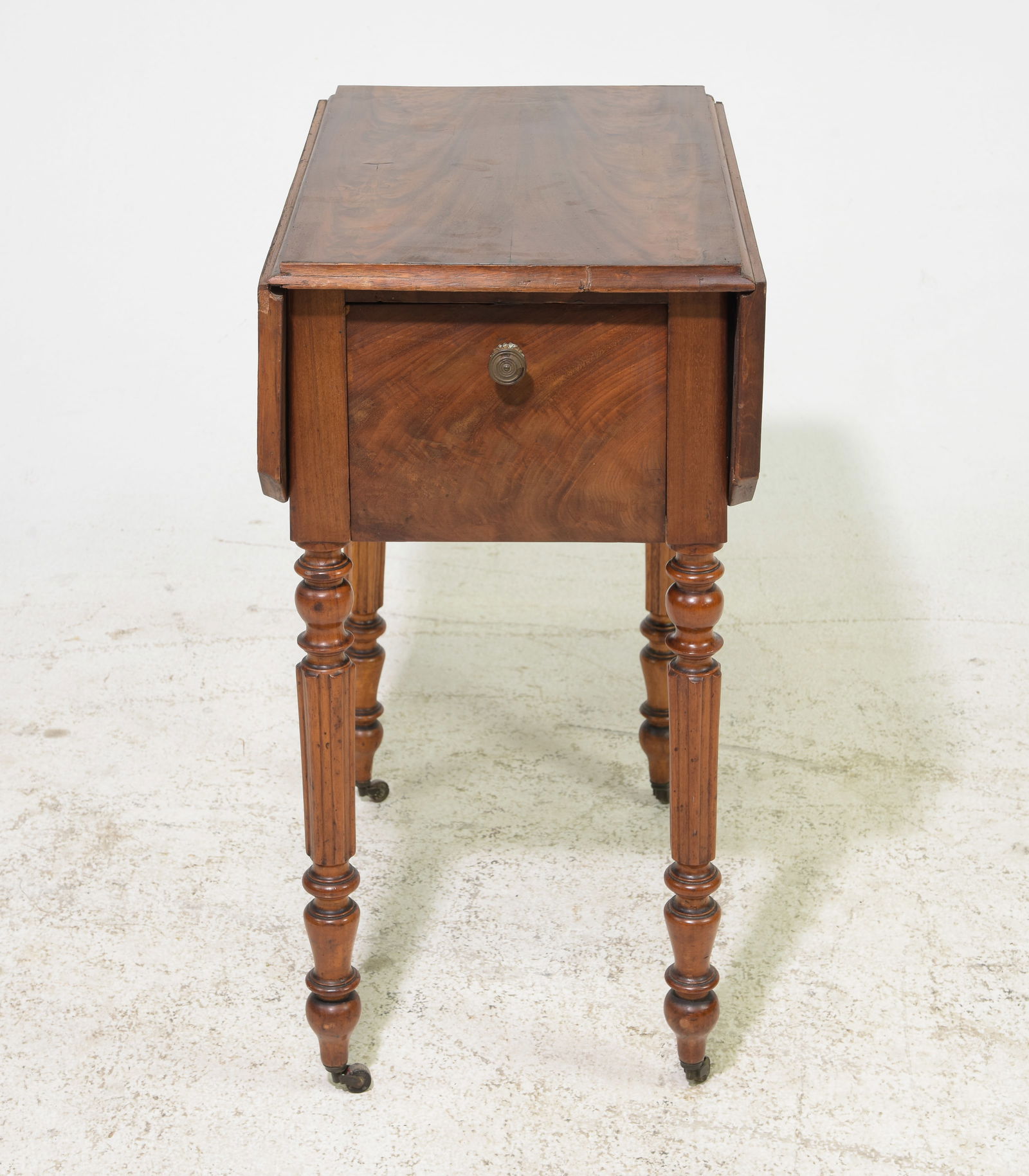 French Drop Leaf Sewing Table with Turned Legs (1 of 7)
