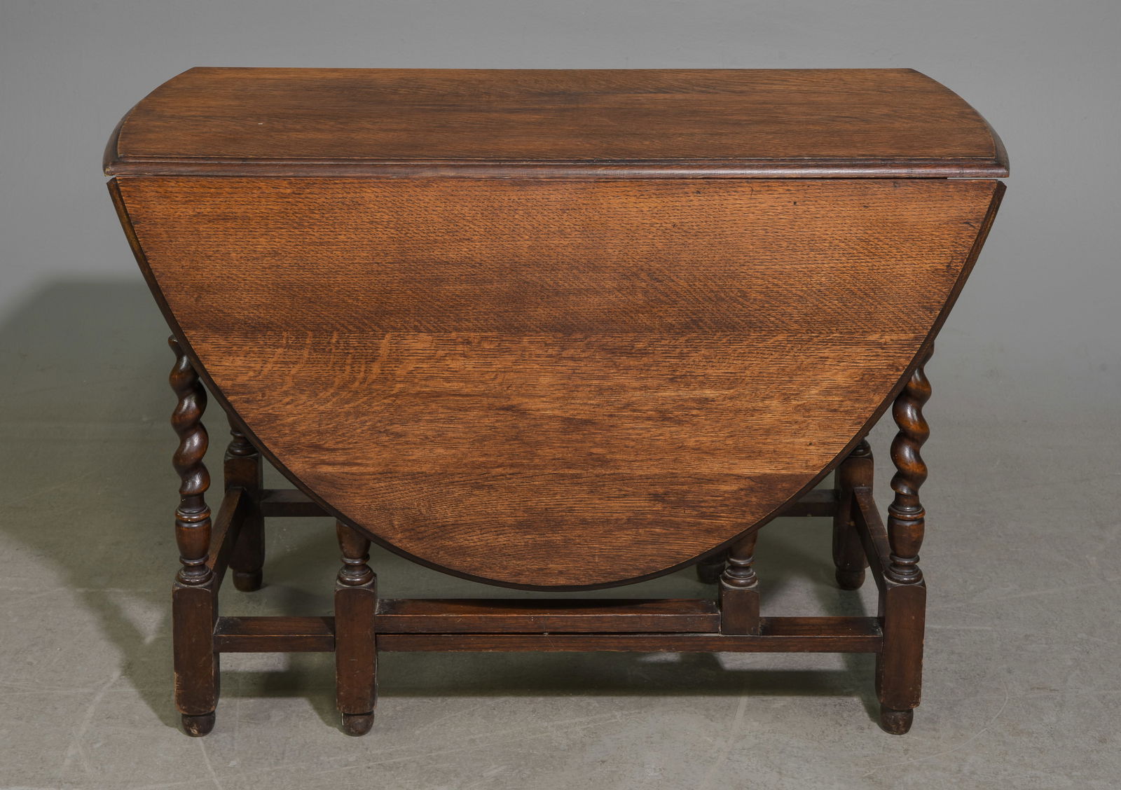 British Large Oak Barley Twist Drop Leaf Table #2 (1 of 5)