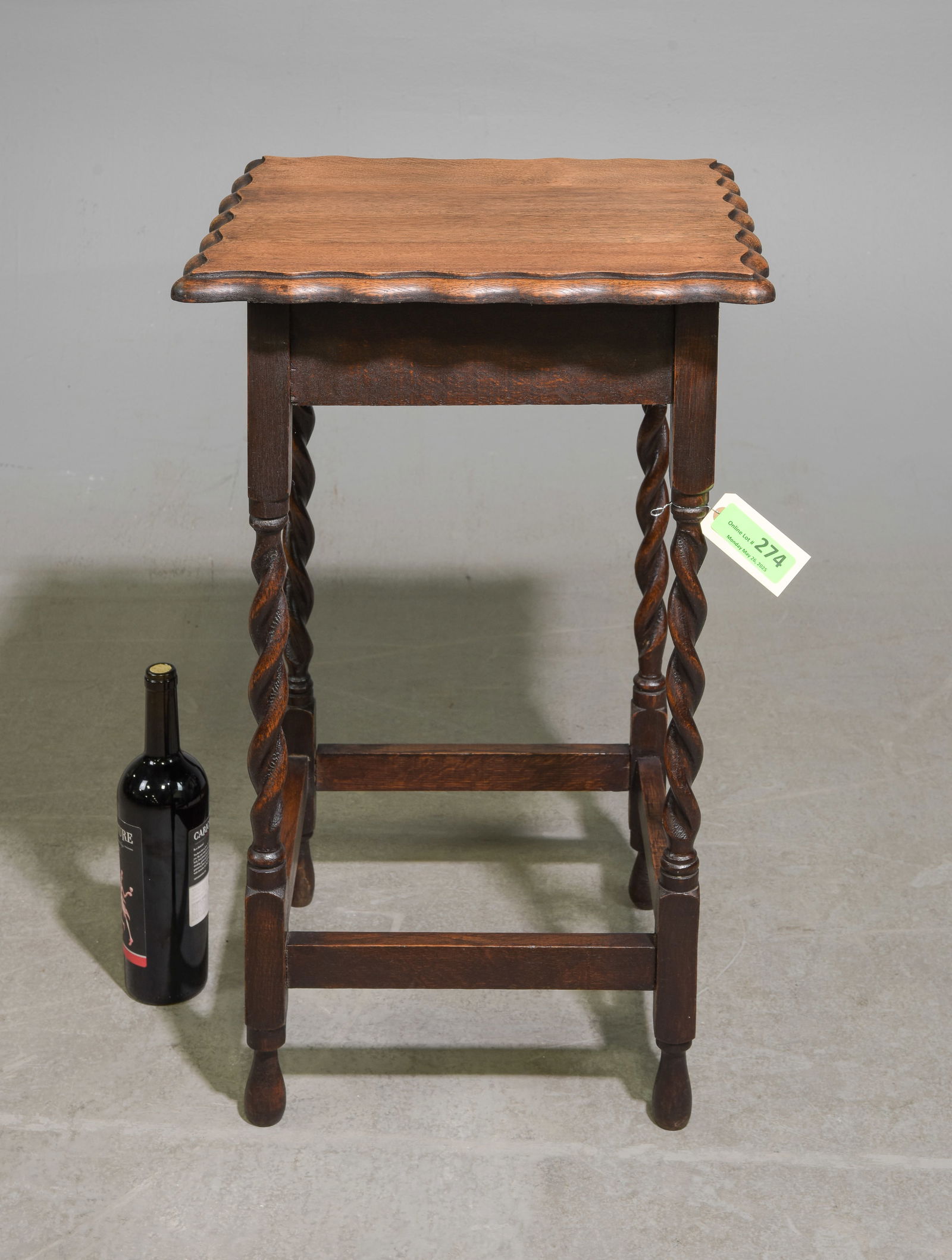 British Oak Barley Twist Occasional Table #1 (1 of 2)