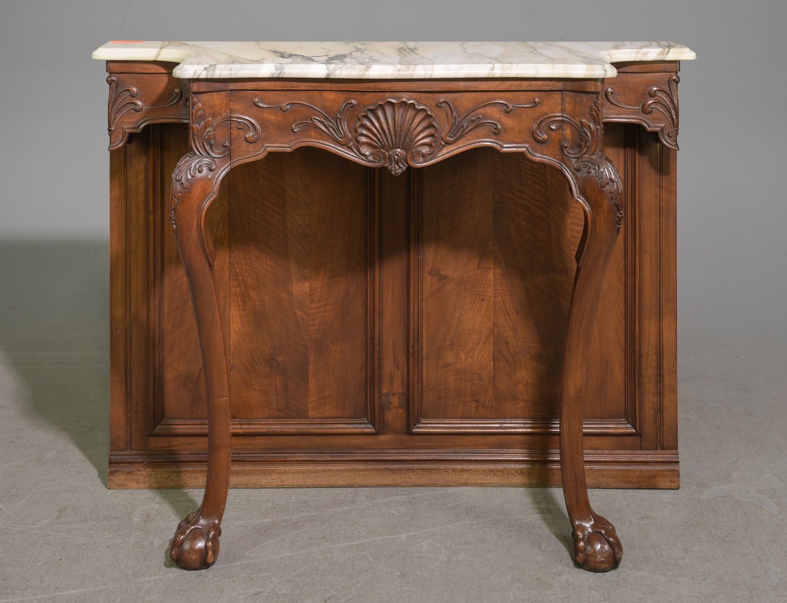French Style White Marble Top Ball & Claw Hall Table (1 of 5)