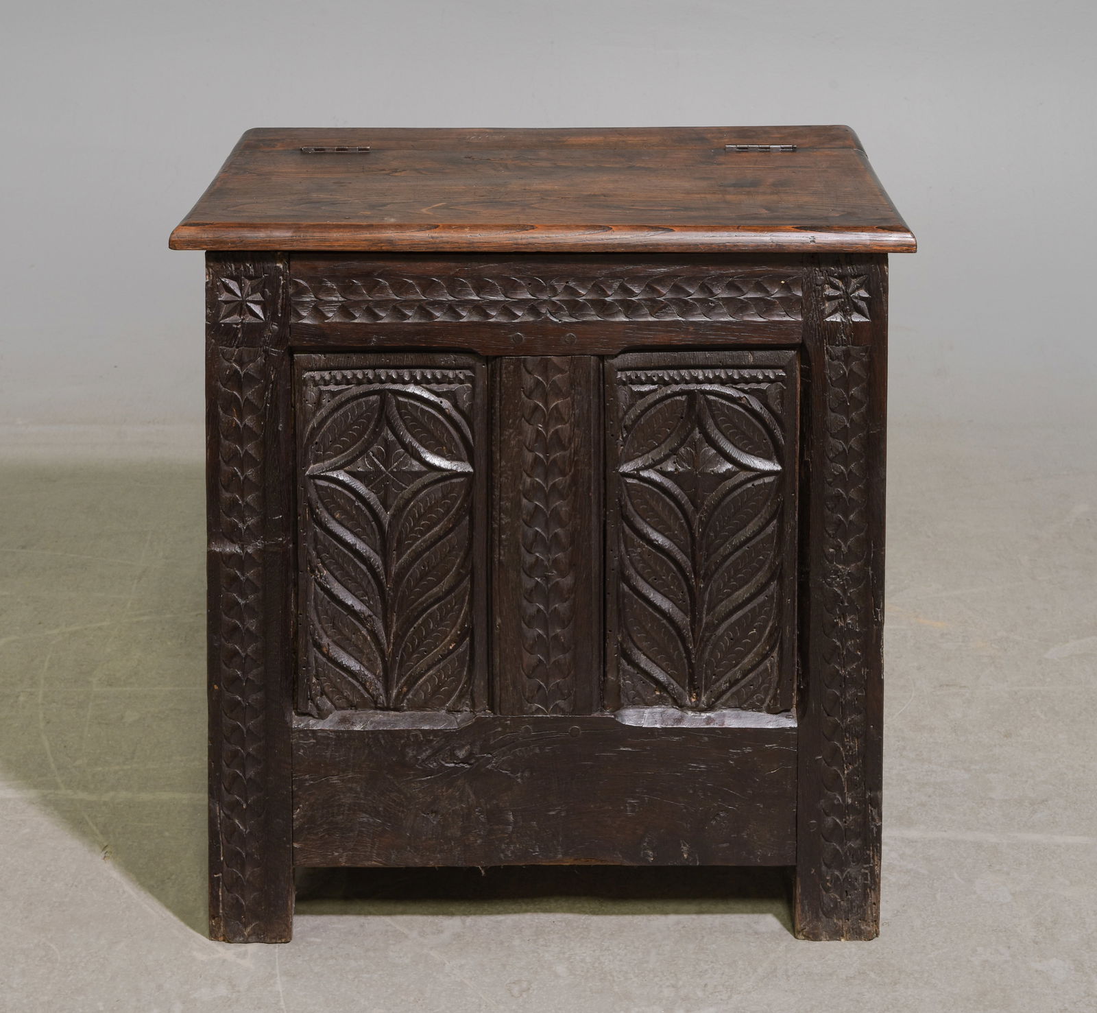 French Carved Oak Coffer / Blanket Chest (1 of 6)