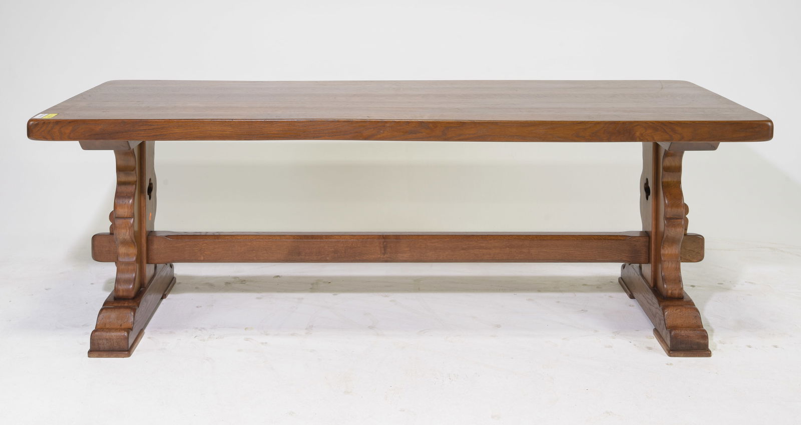 French Solid Oak Trestle Base Monastery Table (1 of 4)