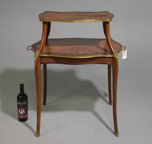 French Two Tier Tea Table with Ormolu