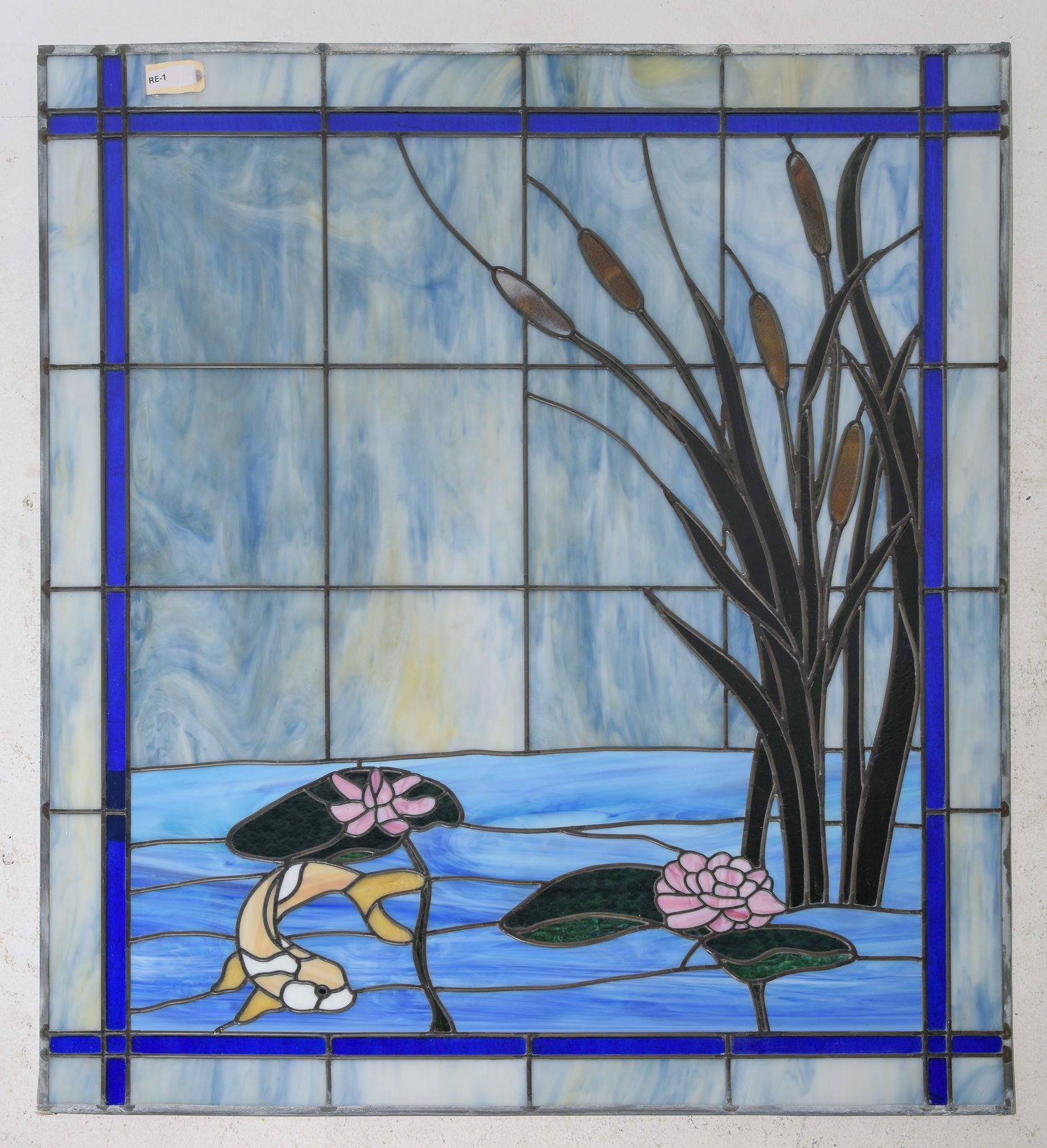 Large Leaded Stained Glass Window (1 of 4)