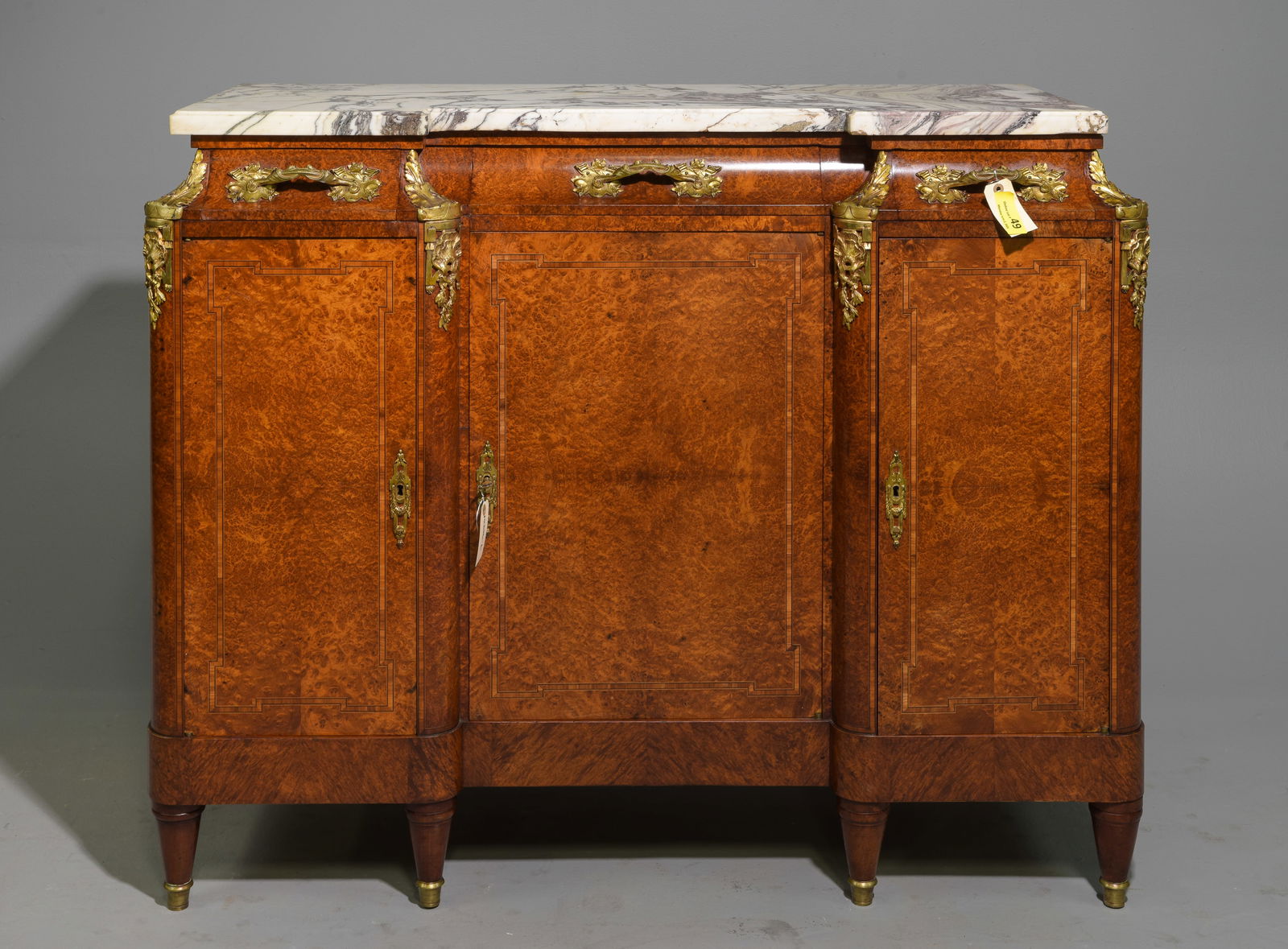 French Burled Marble Top Sideboard / Buffet (1 of 7)