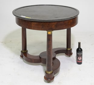 French Empire Style Round Marble Top Table