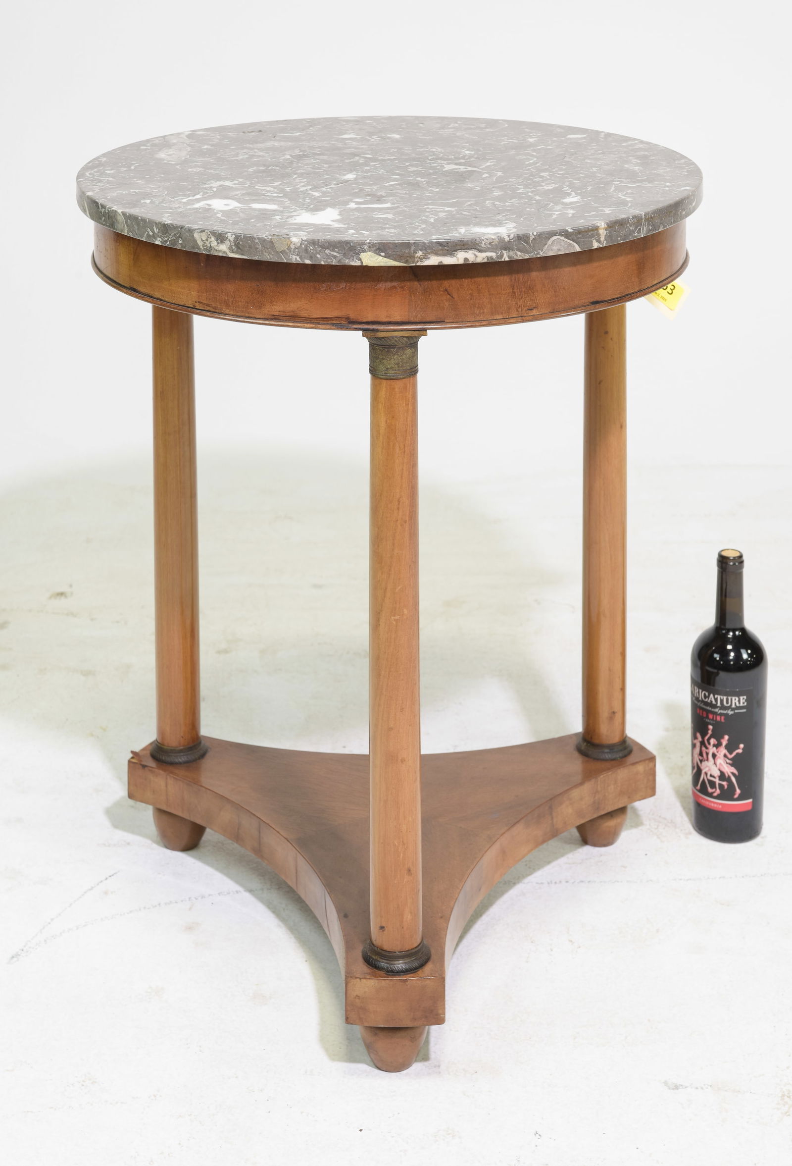 French Empire Style Grey Marble Top Occasional Table (1 of 3)