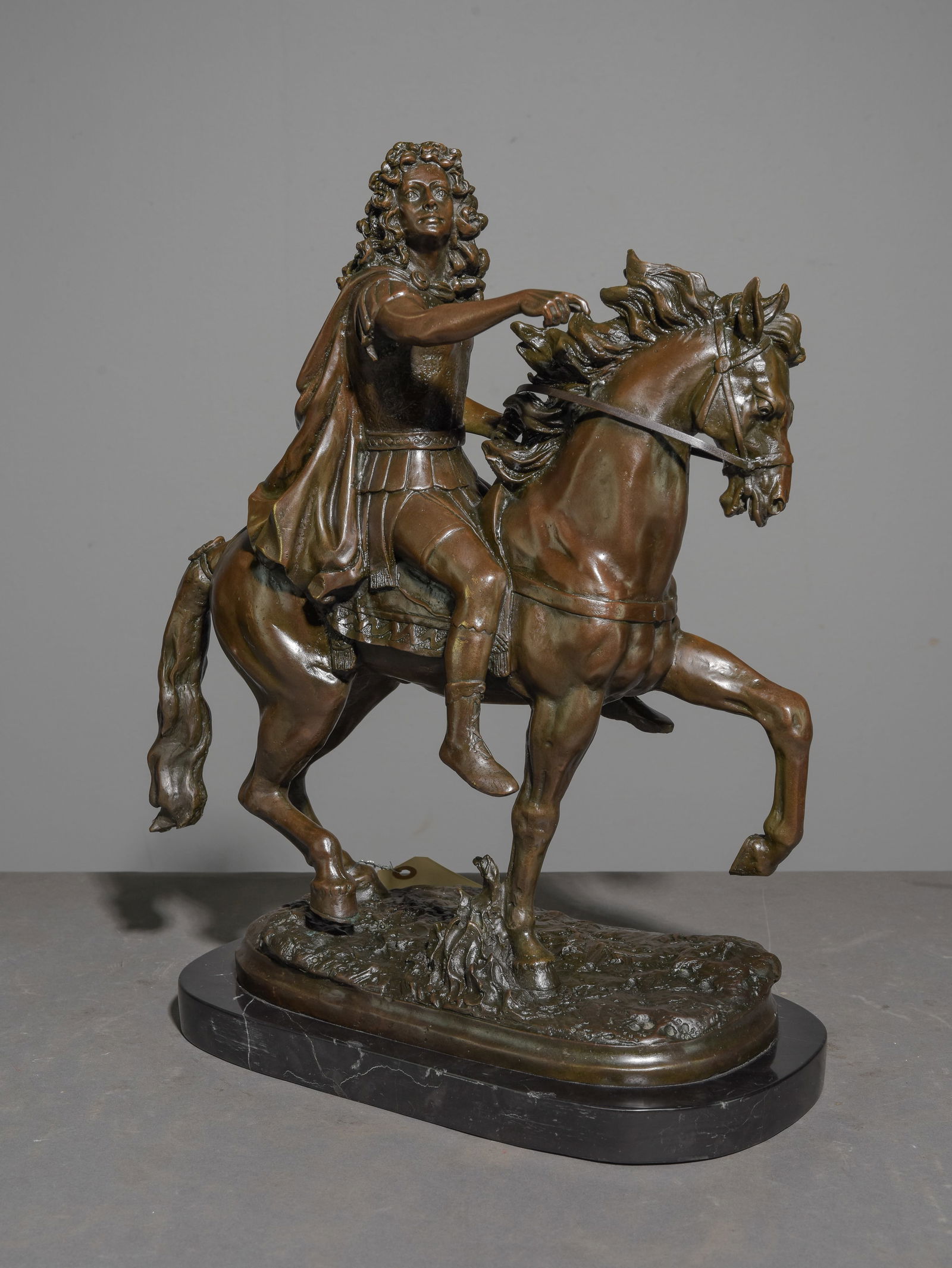 Francois G. Cast Bronze Man on Horse Back Figure (1 of 5)