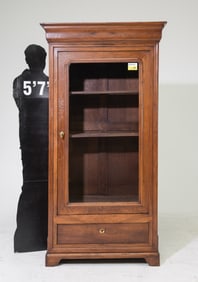 Louis Philippe Style Single Door Bookcase / Cupboard