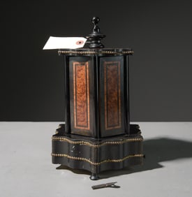 19th Century Walnut Musical Cigar Case