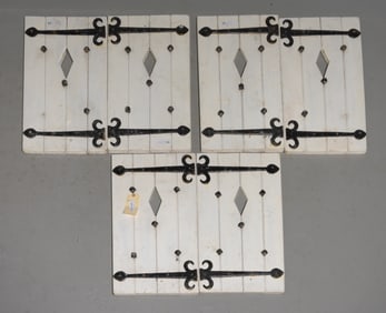 6 English Painted Wood Doors / Panels