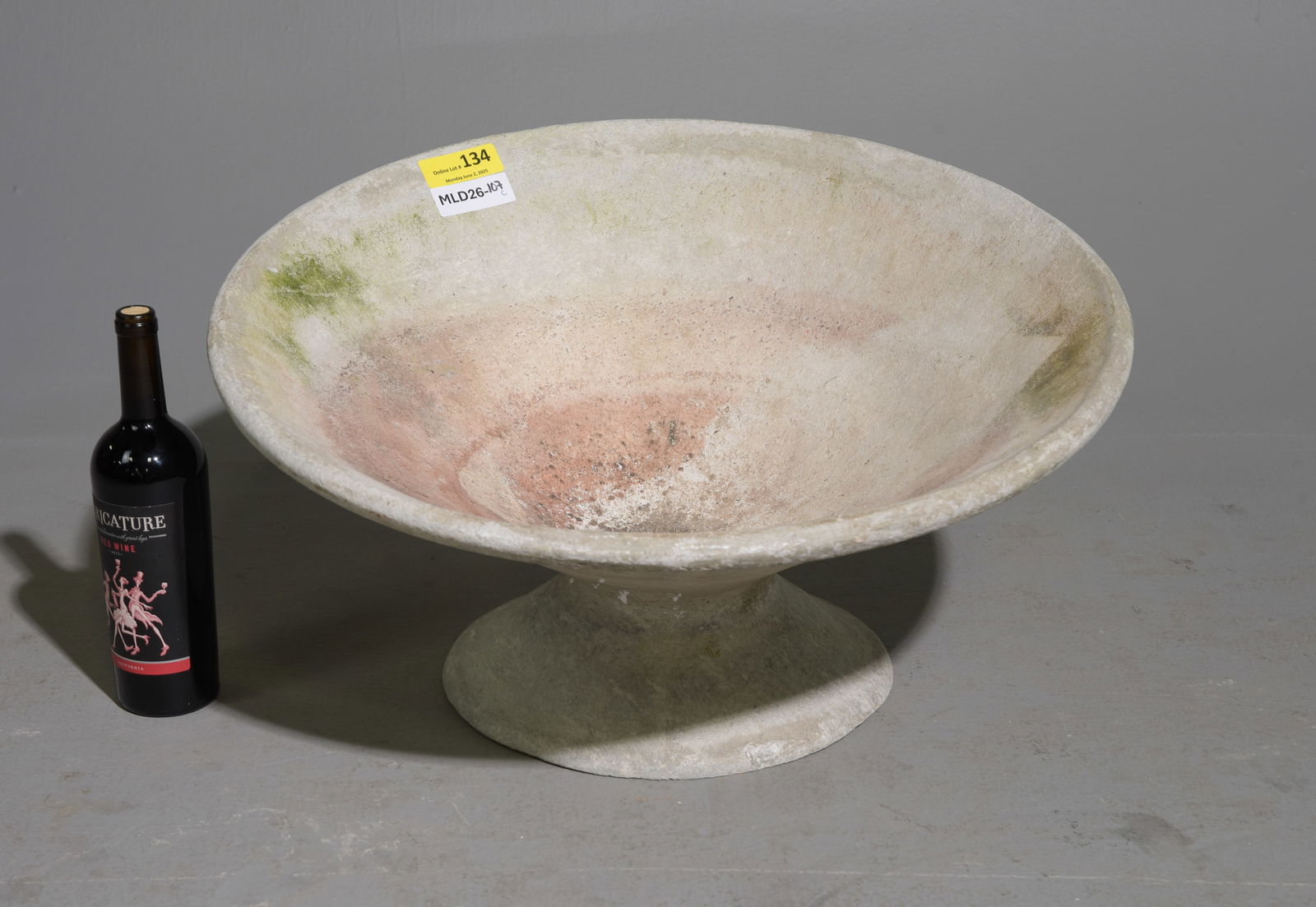 Willy Guhl (1915-2004) - 1 Off Kilter Planter: Willy Guhl (1915-2004) - 1 Off Kilter Planter - 14 in tall x 25 inch diameter - Much of his work is crafted from either concrete or Eternit.