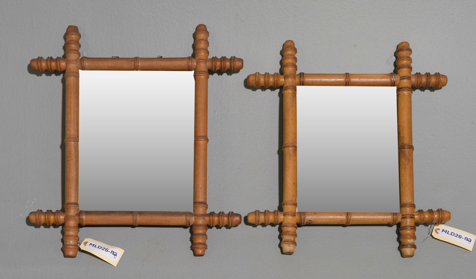 2 French Faux Bamboo Framed Mirrors #2 (1 of 4)