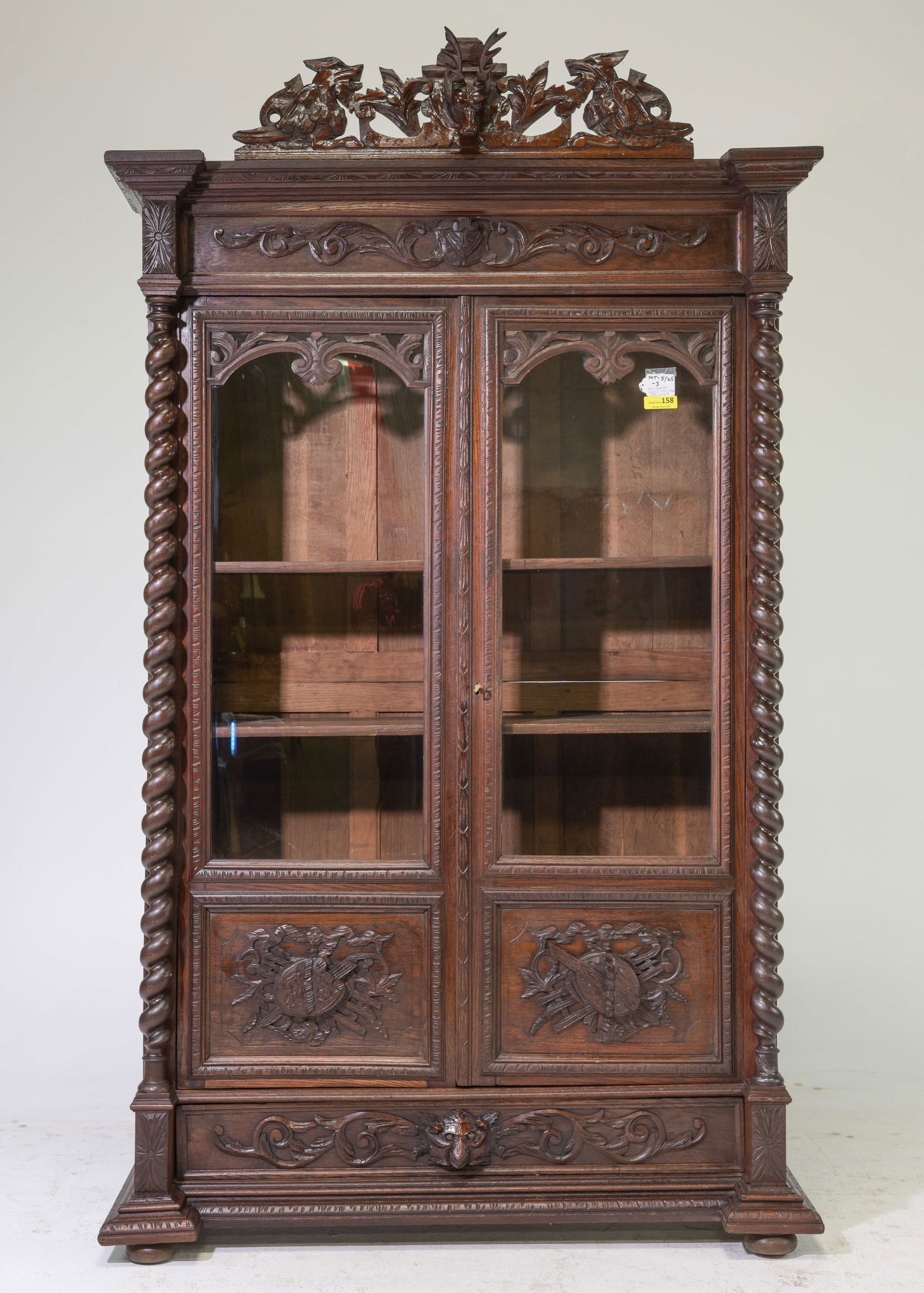 Antique French Louis XIII Style Biblioteque / Bookcase (1 of 10)