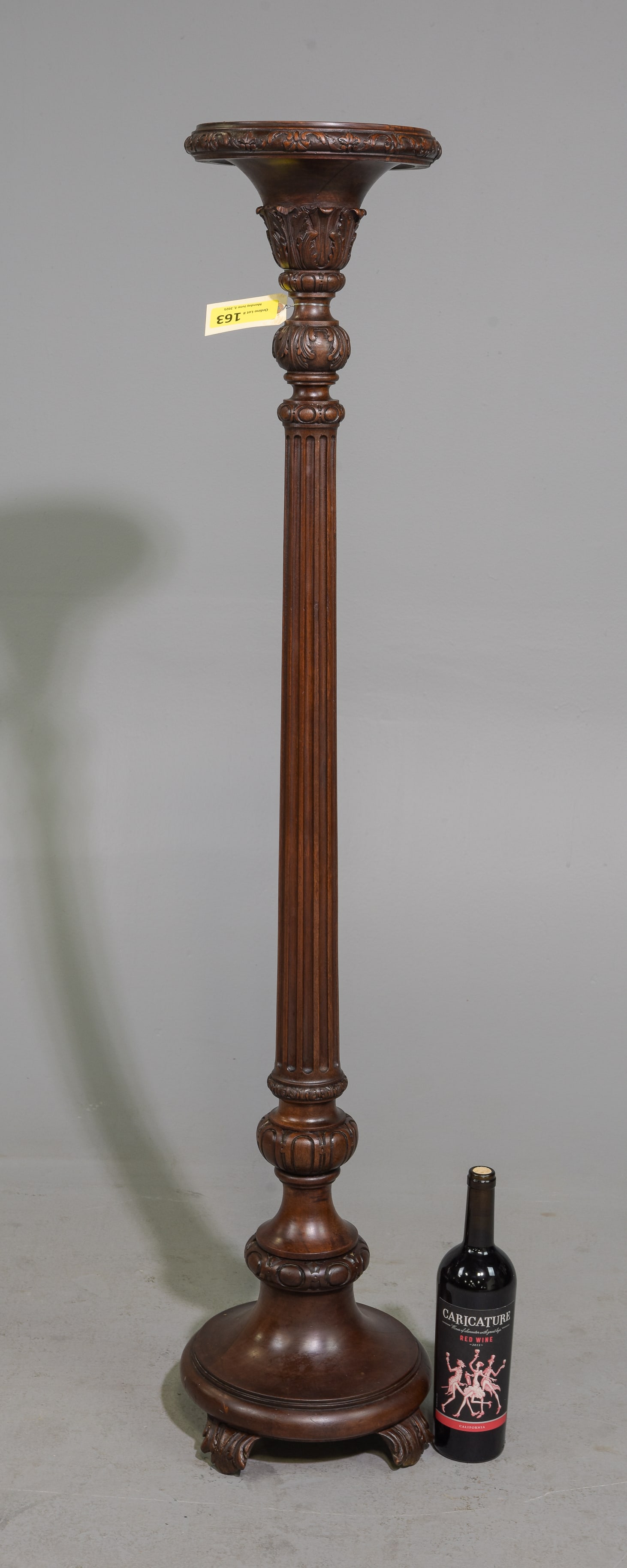 French Carved Walnut Plant Stand / Pedestal #1 (1 of 4)