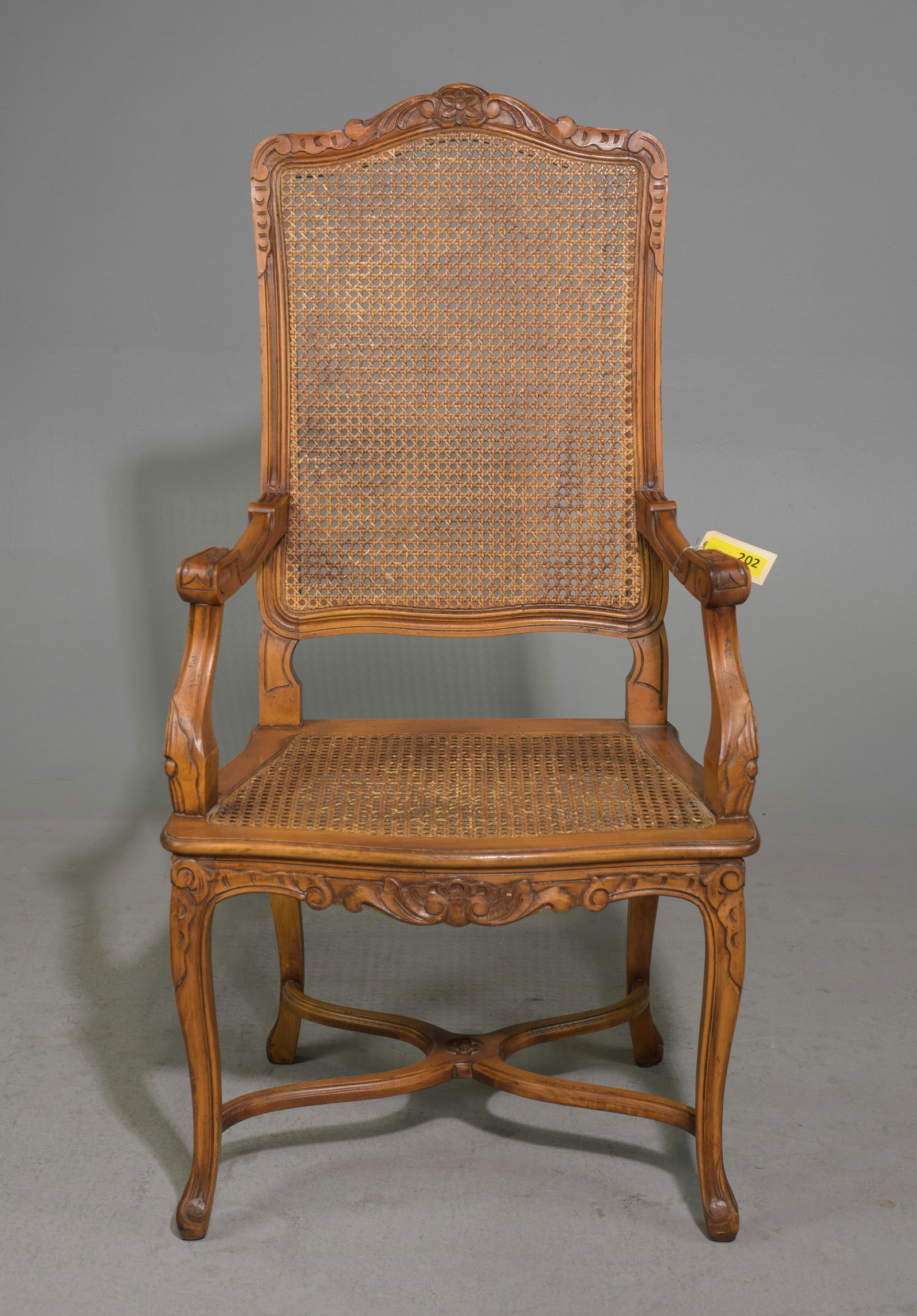 Louis XV Style Caned Arm Chair (1 of 5)