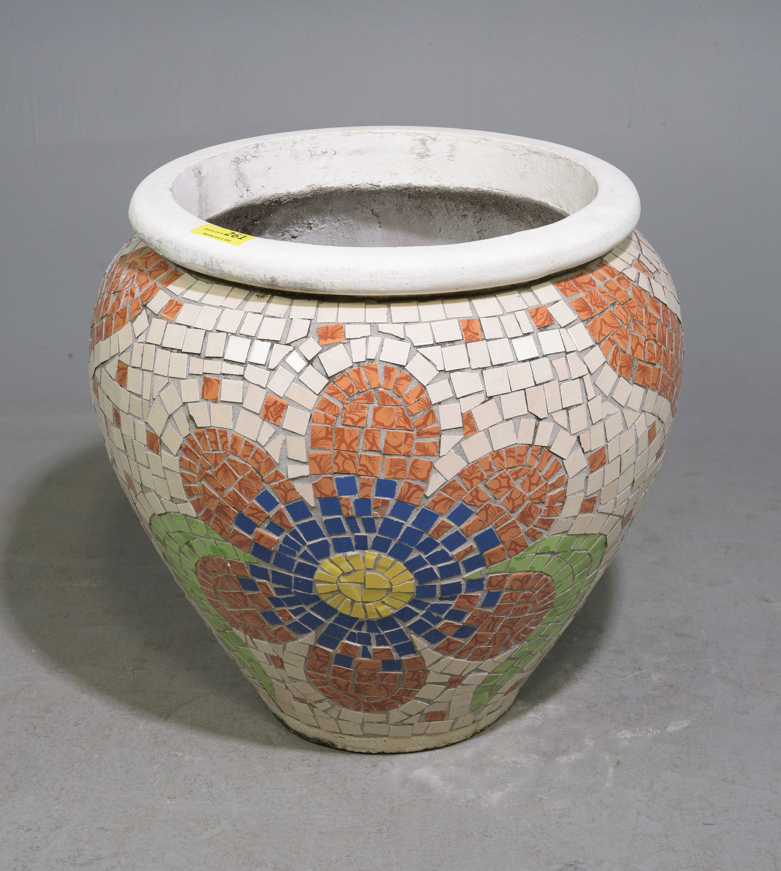 Mosaic Tile Floral Pattern Planter (1 of 3)