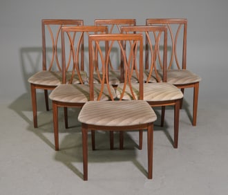 6 Mid Century Modern Teak Dining Chairs by Gplan