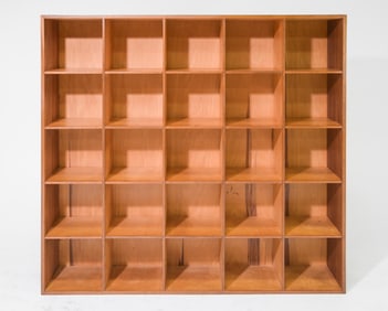 25 Hole Wood Cubby / Display Wall Unit #2