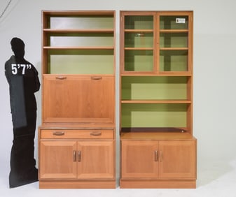 2 Mid Century Modern G-Plan Bookcases / Wall Units