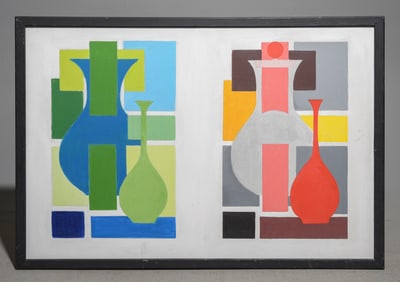 Framed Robert Dale Gouache "Still Life" Painting