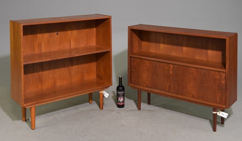 2 Danish Modern Bookshelves / Cabinets
