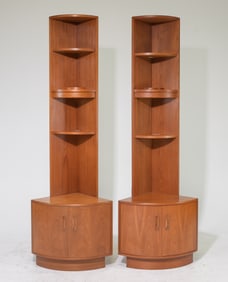 2 Mid Century Modern Corner Cabinets - Gplan