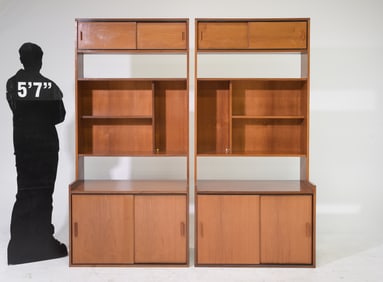 2 Mid Century Modern Wall Units / Bookshelves