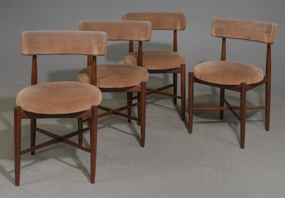 4 Mid Century Round Dining Chairs By G-Plan