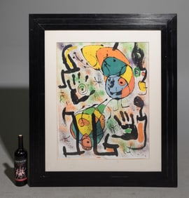 Framed Joan Miro Lithograph Art