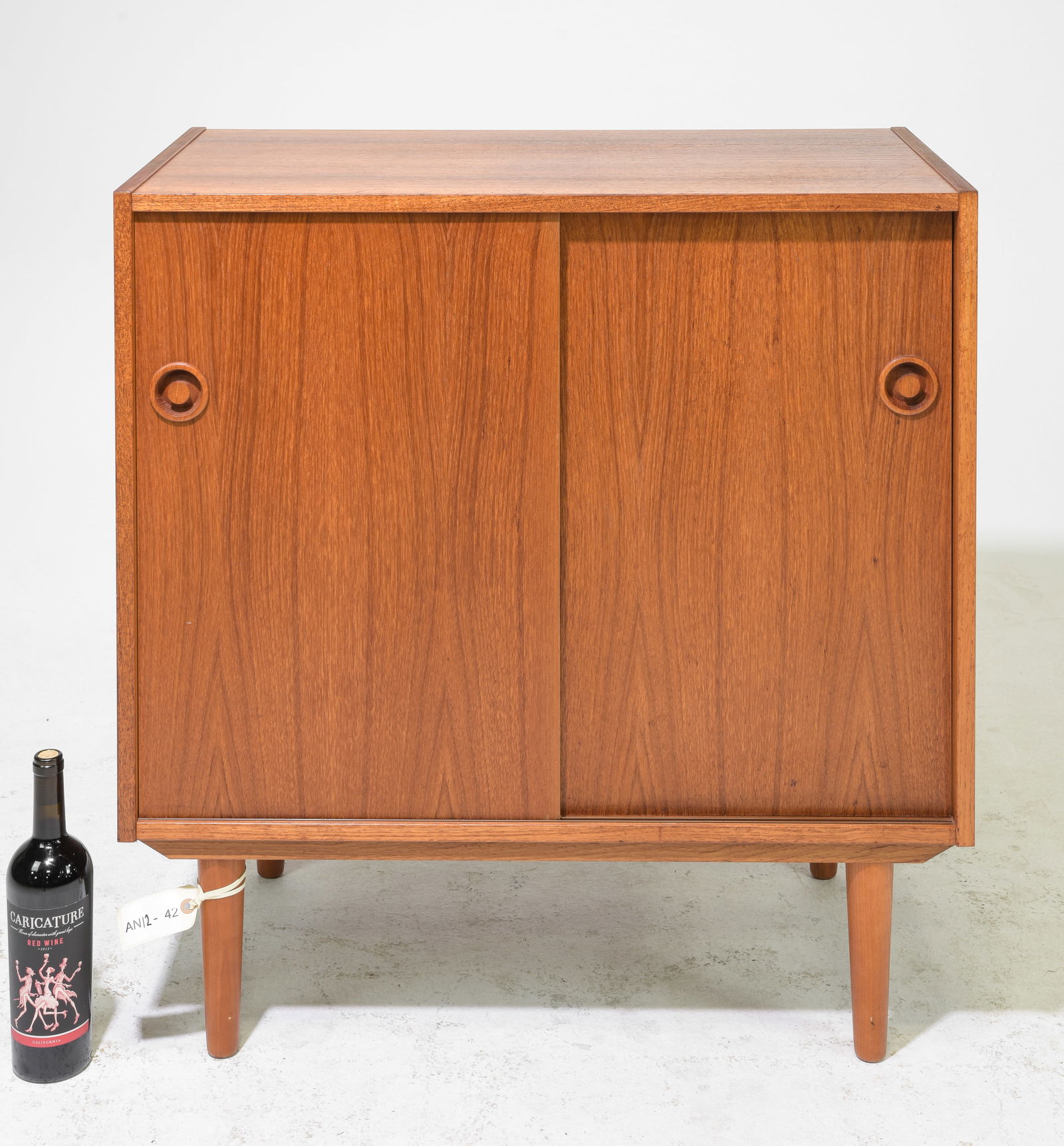 Danish Modern Sliding Door Record / Side Cabinet #2 (1 of 4)