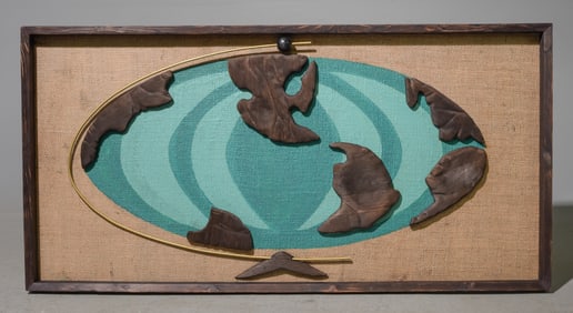 Witco Style Globe Map Of The World Wall Art