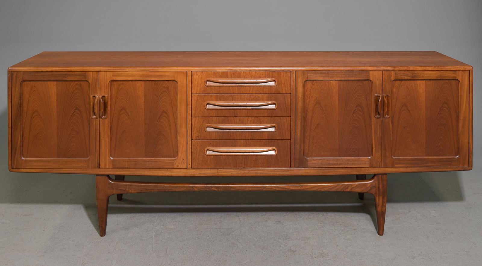 Mid Century Large "Fresco" Sideboard - G-Plan #1: This Danish Modern Style Teak Credenza is made by Mid Century Modern Furniture Maker G Plan ( GPlan ) & is part of their "Fresco" Range. - 31.5 in tall x 84.5 x 18.5