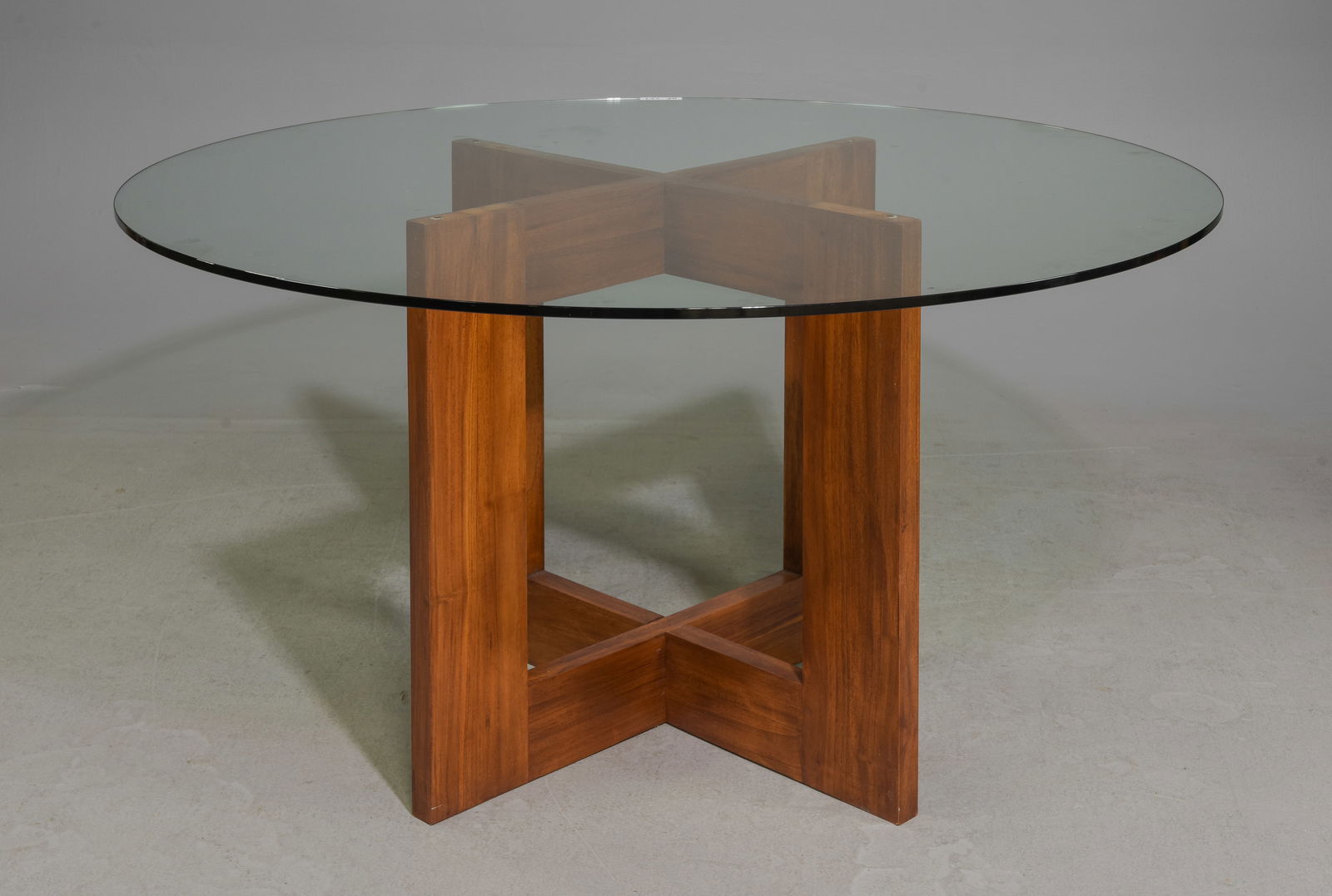 Mid Century Modern Style Glass Top Dining Table (1 of 3)