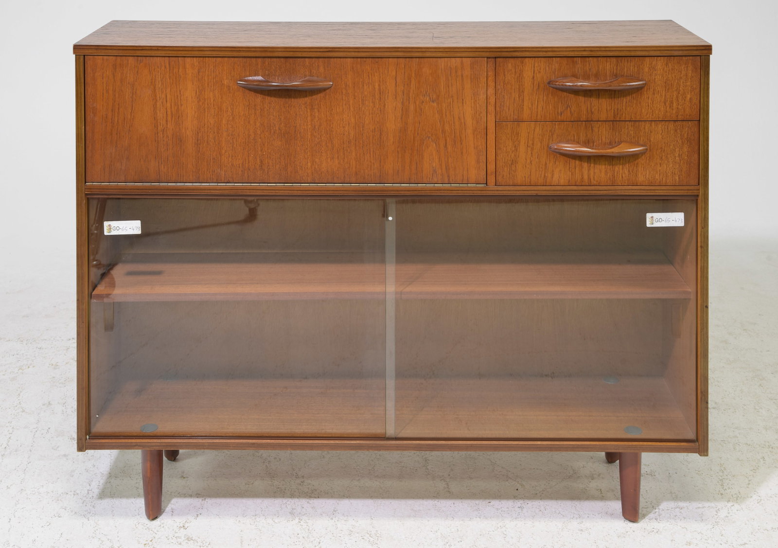 Mid Century Modern Bookcase - Avalon: Danish Modern Style Bookcase by British Maker Avalon - 36 in tall x 45 x 12