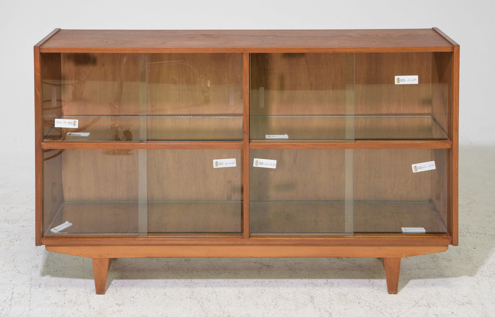 Mid Century Modern Low Sliding Glass Door Bookcase (1 of 3)